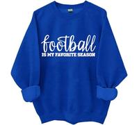 Sudadera de fútbol es mi temporada favorita, camiseta de temporada de fútbol, camisetas del día del partido para mujeres y hombres, Klein Azul, XXL