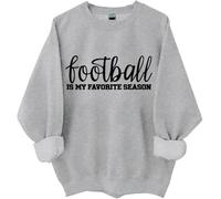 Sudadera de fútbol es mi temporada favorita, camiseta de temporada de fútbol, camisetas del día del partido para mujeres y hombres, gris, 3XL