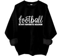 Sudadera de fútbol es mi temporada favorita, camiseta de temporada de fútbol, camisetas del día del partido para mujeres y hombres, Negro, S