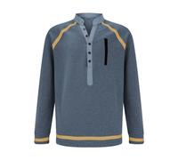 Sudadera de golf con cuello en V para hombre, cuello en V, estilo retro, casual, ligera, estilo Henley, camisa clásica de moda, camisa clásica y musculosa con bolsillo, azul claro, S