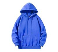 Sudadera de gran tamaño para hombre, manga larga para hombre, deporte, deporte, fitness, sudadera con capucha, marrón, para tiempo libre, forro polar, cómodo jersey de algodón con capucha, azul, XXL