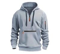 Sudadera de gran tamaño para hombre, sudadera de manga larga estampada para exteriores, sudadera con capucha para hombre, sudadera ligera sin mangas para hombre, gris, 3XL