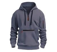Sudadera de gran tamaño para hombre, sudadera de manga larga estampada para exteriores, sudadera con capucha para hombre, sudadera ligera sin mangas para hombre, gris oscuro, 3XL
