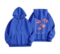 Sudadera de gran tamaño para mujer con capucha estampada rubia, sudadera con capucha de álbum rubio, sudadera con capucha para ropa de calle, azul, 5XL
