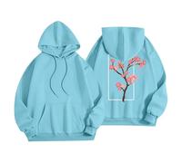 Sudadera de gran tamaño para mujer con capucha estampada rubia, sudadera con capucha de álbum rubio, sudadera con capucha para ropa de calle, azul claro, 5XL