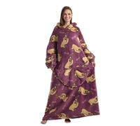 Sudadera de gran tamaño sudadera con capucha extraña y suave, linda con capucha de manta portátil con bolsillo delantero para mujeres para hombres adultos, perezoso portátil