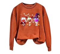 Sudadera de Halloween para mujer, diseño de The Only Ghost I Know Is The Holy Yhost, sudadera con cuello redondo impreso, trajes de 2025 para mujer y adulto, Morado (, XXL