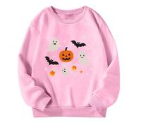 Sudadera de Halloween para niños que brilla en la oscuridad, camisa de dinosaurio para niños, camiseta de calabaza, murciélago, manga larga, trajes de 1-7T, disfraz de calabaza para niños (5-6 años