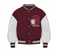 Sudadera de Harry Potter con Cierre de Botones - Color Gris y Rojo - Talla M - Elaborado con Poliéster Algodón de 260 gsm - Estampado de Gryffindor - Producto Original Diseñado en España