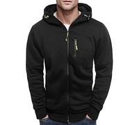 Sudadera de hombre Casual con Capucha Sudadera con Costuras En Contraste Talla Oversize Estilo Simple, Elegante E Casual, Noer, XXL