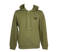 Sudadera de hombre EMPORIO ARMANI, chaqueta abierta con capucha, tejido polar de