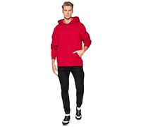 Sudadera de hombre Guess con capucha, bajo y puños elásticos en algodón rojo S