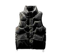 Sudadera de hombre personalizable The New Down Cotton Waistcoat para mujer con diseño de caballo plegable Kangshi Outer Wear Jacket Miles Morales para niño, Le Noir, M