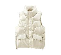 Sudadera de hombre personalizable The New Down Cotton Waistcoat para mujer con diseño de caballo plegable Kangshi Outer Wear Jacket Miles Morales para niño, blanco, M