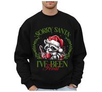 Sudadera de Hombre Sudaderas sin Capucha de Talla Grande con Estampado Leopardo Salvaje navideño para Hombre, Sudaderas Moda, Ropa con Estampado Logotipo Festivo, Tops Hip Hop,
