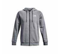 Sudadera de tenis para hombre Under Armour Men's UA Essential Fleece Full-Zip Hoodie - pitch gray medium heather/white L