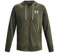 Under Armour Rival Terry-Cremallera Completa Tops de Forro Polar, (390) Marina Od Green/Onyx White, Large para Hombre