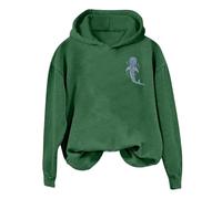 Sudadera de invierno informal con capucha para mujer, suave y cómoda para el día a día, ligera chaqueta de forro polar de manga larga con cremallera y diseño impreso, perfecta para primavera y pareja