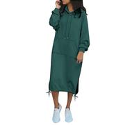 Sudadera de invierno para mujer, corte ancho, extrasuave, térmica, ideal para días fríos, rojo, verde, rojo fuego, S-XXXL, verde, L