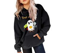 Sudadera de Invierno para niñas, cálida Sudadera Polar con Estampado Calabaza Actividades al Aire Libre, acogedora Bolsillo niños 4 a 14 años. Entrevista Personal Guardia