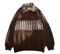 Sudadera de manga larga con capucha para hombre, de forro polar, lisa, estampada, para exteriores, suave y cómoda, para adultos, café, XXL