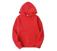 Sudadera de manga larga con capucha para hombre, suéter de color liso, ropa deportiva, sudadera con capucha, sudaderas con capucha, sudaderas térmicas, sudaderas con capucha de forro polar, rosso, XL