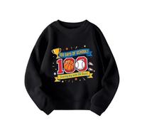 Sudadera de Manga Larga con Cuello y Estampado Sobreviví a 100 días de Escuela, para niños y niñas, diseño de búho, Sabio y Divertido, Suave al Tacto.