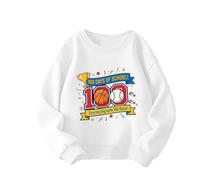 Sudadera de Manga Larga con Cuello y Estampado Sobreviví a 100 días de Escuela, para niños y niñas, diseño de búho, Sabio y Divertido, Suave al Tacto.