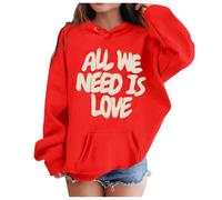 Sudadera de manga larga con estampado All we Need is Love con sudadera informal para niña