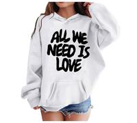 Sudadera de manga larga con estampado All we Need is Love con sudadera informal para niña