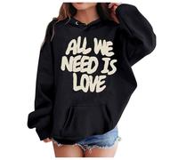 Sudadera de manga larga con estampado All we Need is Love con sudadera informal para niña