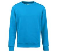 Sudadera de manga larga para hombre, cuello redondo, sin capucha, cuello redondo, color liso, ropa deportiva, ligera, suave, transpirable, a la moda, elástica, cómoda, azul, XL