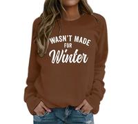 Sudadera de manga larga para mujer, diseño con texto en inglés "God is Greater Than The Highs and Lows", café, S