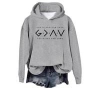 Sudadera de manga larga para mujer, diseño gráfico con texto en inglés, A-Grey, L