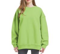 Sudadera de manga larga para mujer, informal, informal, de color sólido, AG., M