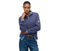 Sudadera de media cremallera de punto trenzado para mujer Superdry L