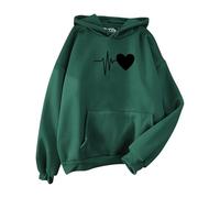Sudadera de moda con capucha con capucha lisa, ropa elegante para mujer, tops elegantes, para ocio, adolescentes, niñas, holgada, casual, de algodón, ropa para mujer, -, XXL