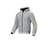 Alpinestars Chrome V2, sudadera con cremallera L male Gris/Amarillo Neón
