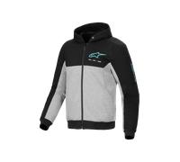 Sudadera de Moto Alpinestars Chrome V2 Sport Negro/Gris/TurquesaL Negro,Gris,Turquesa