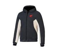 Alpinestars Honda Chrome V3 Sport Logo Sudadera con capucha y cremallera para motocicleta, negro-gris, tamaño 2XL para Hombres