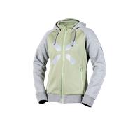 IXS Rapid 1.0 Sudadera con capucha y cremallera para motocicleta para mujer, Verde claro/gris, Talla 2XL