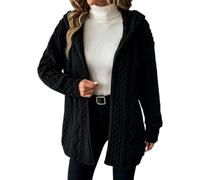 Sudadera de Mujer a Cuadros con Media Cremallera, Forrada de Felpa, con Cap | Rebajas Abrigos Mujer Impermeables En Lluvia Modernas Agua Hibrida Mezclilla Importadas Abrigadas Basement Encerados