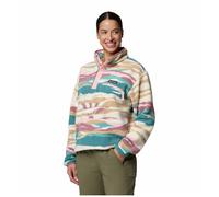 Sudadera de mujer Columbia Helvetia™ II Printed Cropped Half Snap Talla: XL / Color: beige/verde