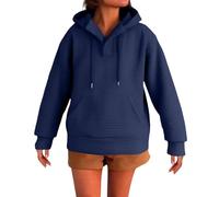 Sudadera de mujer con capucha Oversize, Chaqueta de mujer a mediados de temporada de gran tamaño Sudaderas con bolsillo con capucha Cordón de sujeción Abrigo Casual Abrigos 2025 Nuevo Chaqueta Leger