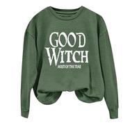 Sudadera de mujer con cuello redondo y texto en inglés "Good Witch Most of the Time", AG., S