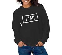 Sudadera de mujer sin capucha de algodón Ella es mi batata, Yo soy un yam, sudadera para parejas para marido y mujer, Tops de manga larga, Le Noir, XXL