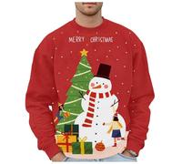 Sudadera de Navidad con texto en inglés "Merry Christmas" Sun Conure Parrot Ugly Xmas Sweater Sudadera de Navidad para hombre Merry and Bright Christmas Shirt Funny Snowflake Graphic Tee, azul marino
