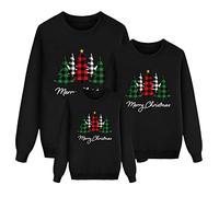 Sudadera de Navidad para la Familia a Juego, Conjunto de Jerseys con Temática de Santa Claus y Renos, Divertido y Cálido para Padres e Hijos 02