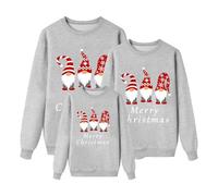 Sudadera de Navidad para la Familia a Juego, Conjunto de Jerseys con Temática de Santa Claus y Renos, Divertido y Cálido para Padres e Hijos 01