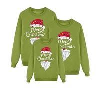 Sudadera de Navidad para la Familia a Juego, Conjunto de Jerseys con Temática de Santa Claus y Renos, Divertido y Cálido para Padres e Hijos 02